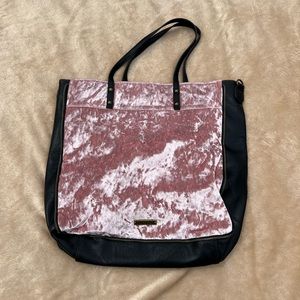 CRUSHED PINK VELVET STUDDED TOTE 🌸